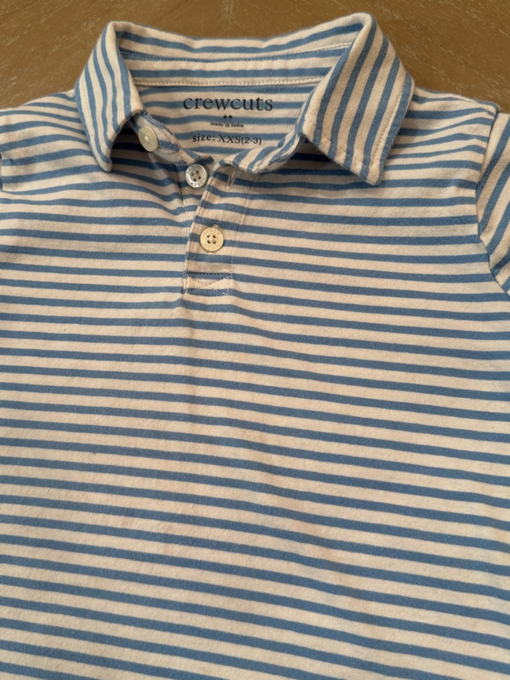 Crewcuts Blue and White Striped Polo